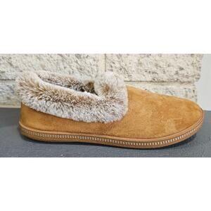 Skechers Women's Cozy Campfire Slippers, Chestnut Brown,  Faux Fur Lining Sz 8.5